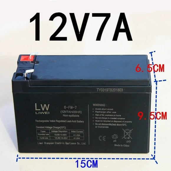 Bateria 12V7A para carritos electronicos