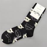 Black & White Kitty Socks