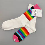 Rainbow Half Half AB Socks