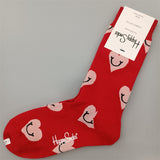 Smile Heart Red Socks