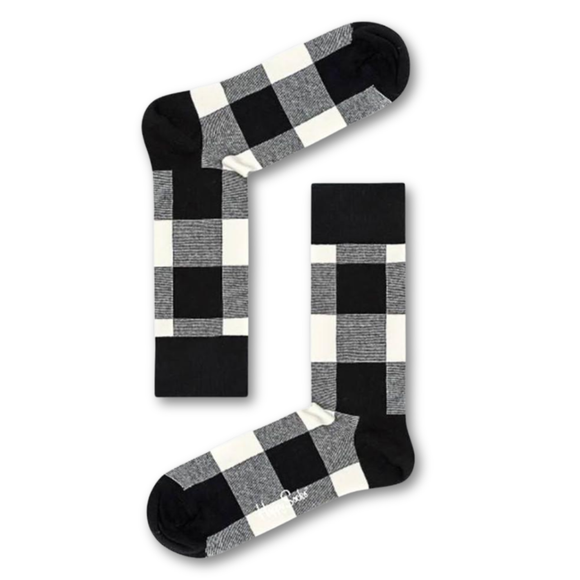 Shapes Square Black Socks 41-46