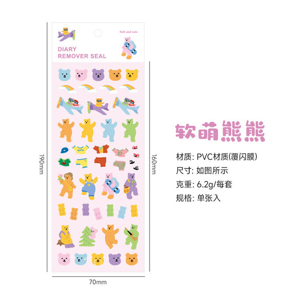 Stickers WAXY CUTE BEAR