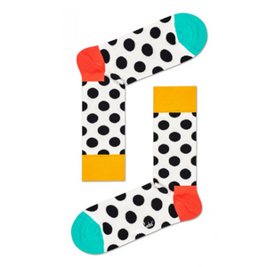 White Black Dots Multicolor Socks