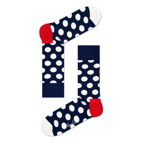 Blue White Big Dot Sock