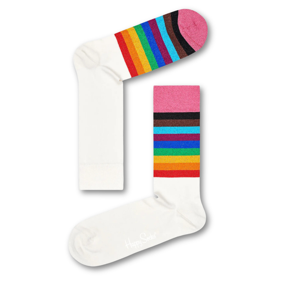 Rainbow Half Half AB Socks