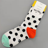 White Black Dots Multicolor Socks