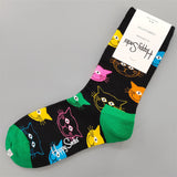 Multicolor Kitty Cat Socks