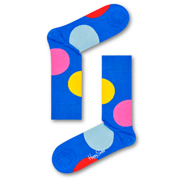 Big Dot Blue Multicolor Socks