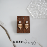 Aretes Hojas de Brillo KY2696
