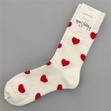 Heart White Socks