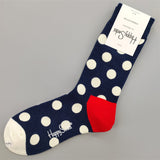 Blue White Big Dot Sock