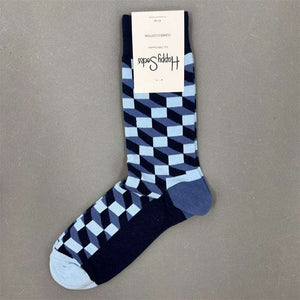 Geometric Blue Socks