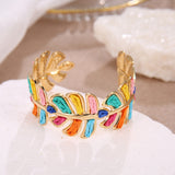 Brazalete Hoja Tropical de Palma y Rafia