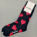 Smile Heart Socks Blue