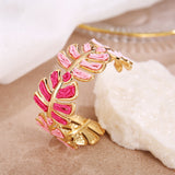 Brazalete Hoja Tropical de Palma y Rafia
