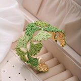 Brazalete Hojas de Ginkgo Boho-Chic