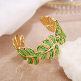 Brazalete Hoja Tropical de Palma y Rafia