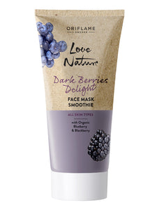 Mascarilla Facial tipo Batido con Moras Oscuras Love Nature 50ml