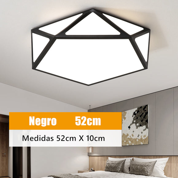 Lampara Pentágono Negro 52cm