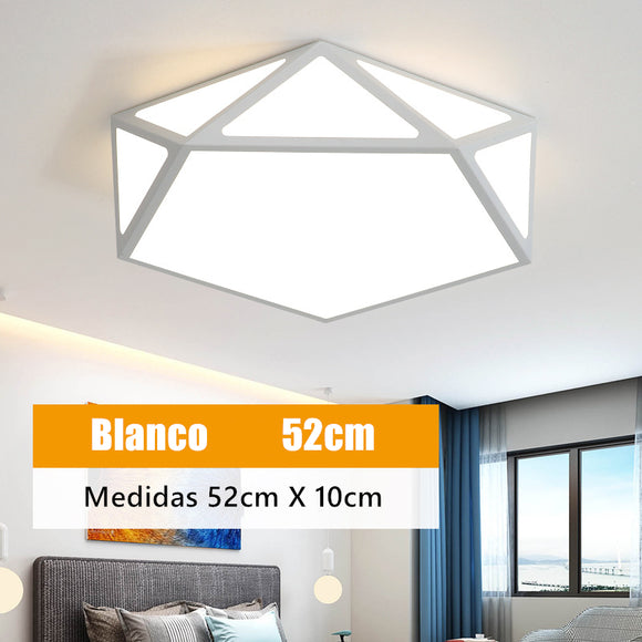 Lampara Pentagono Blanco 52cm