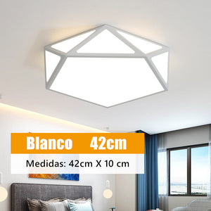 Lampara Pentagono Blanco 42cm